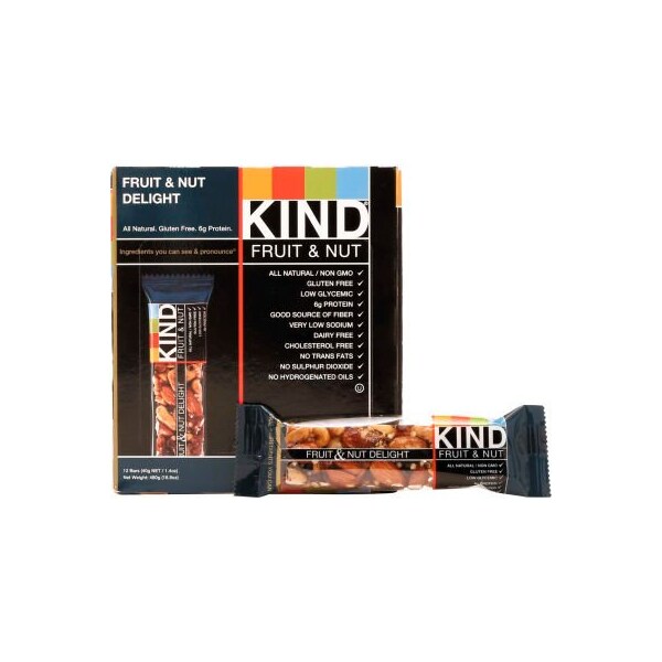 Kind KIND Fruit and Nut Bars, Fruit and Nut Delight, 1.4 oz., 12/Box 17824 - main